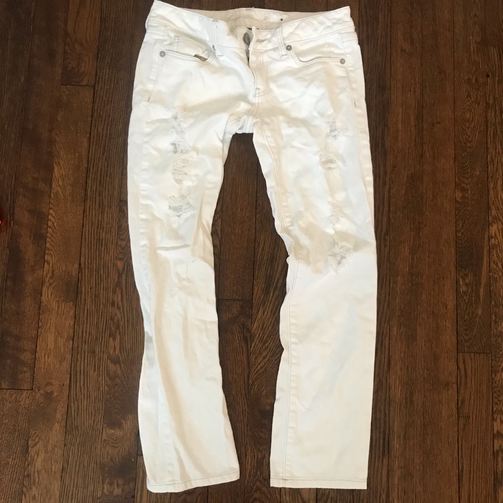 Destroyed White Skinny Jeans